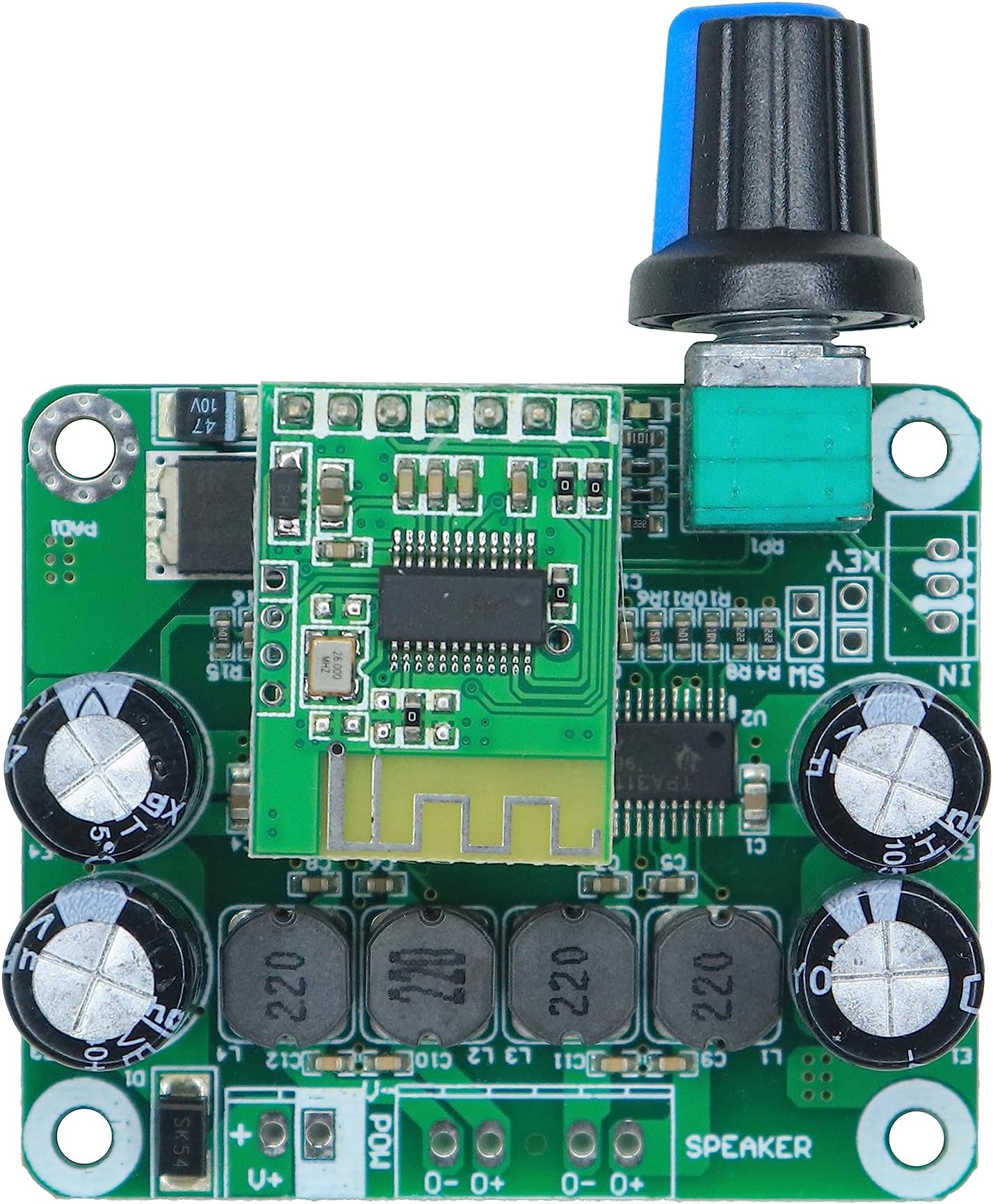 Electronic Spices Digital Audio Power Amplifier Board 12V-24V TPA3110 30W+30W Car for USB Speaker Portable Speaker Bluetooth 4.2