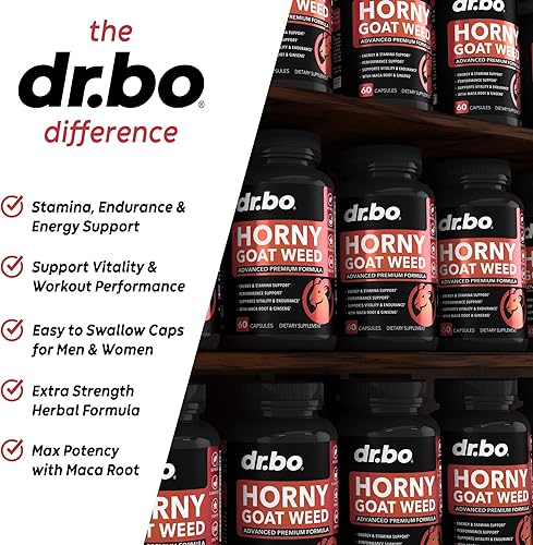 Miniatura 4 de Horny Goat Weed para hombres y mujeres – 1590 mg extra máximo de mejora masculina, resistencia, rendimiento, raíz de maca, tribulus, muira puama, L