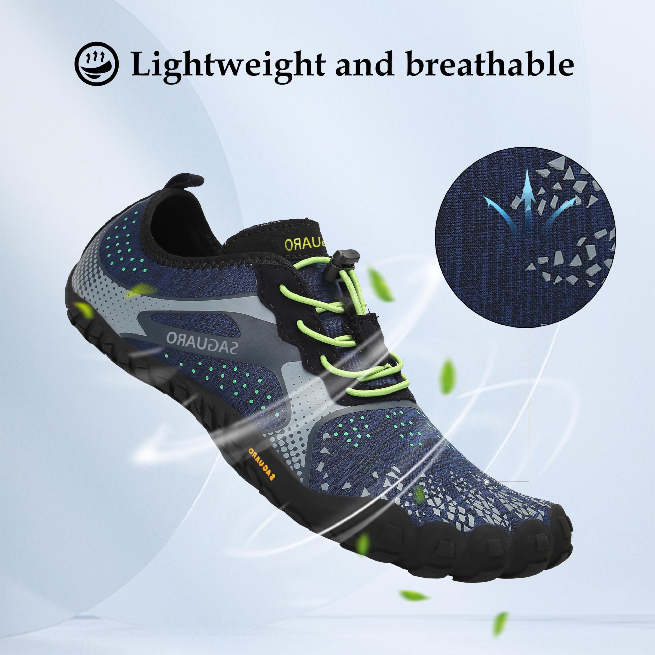 SAGUARO Scarpe Barefoot Minimaliste Uomo Scarpe da Trail Trekking Scarpette da Scoglio