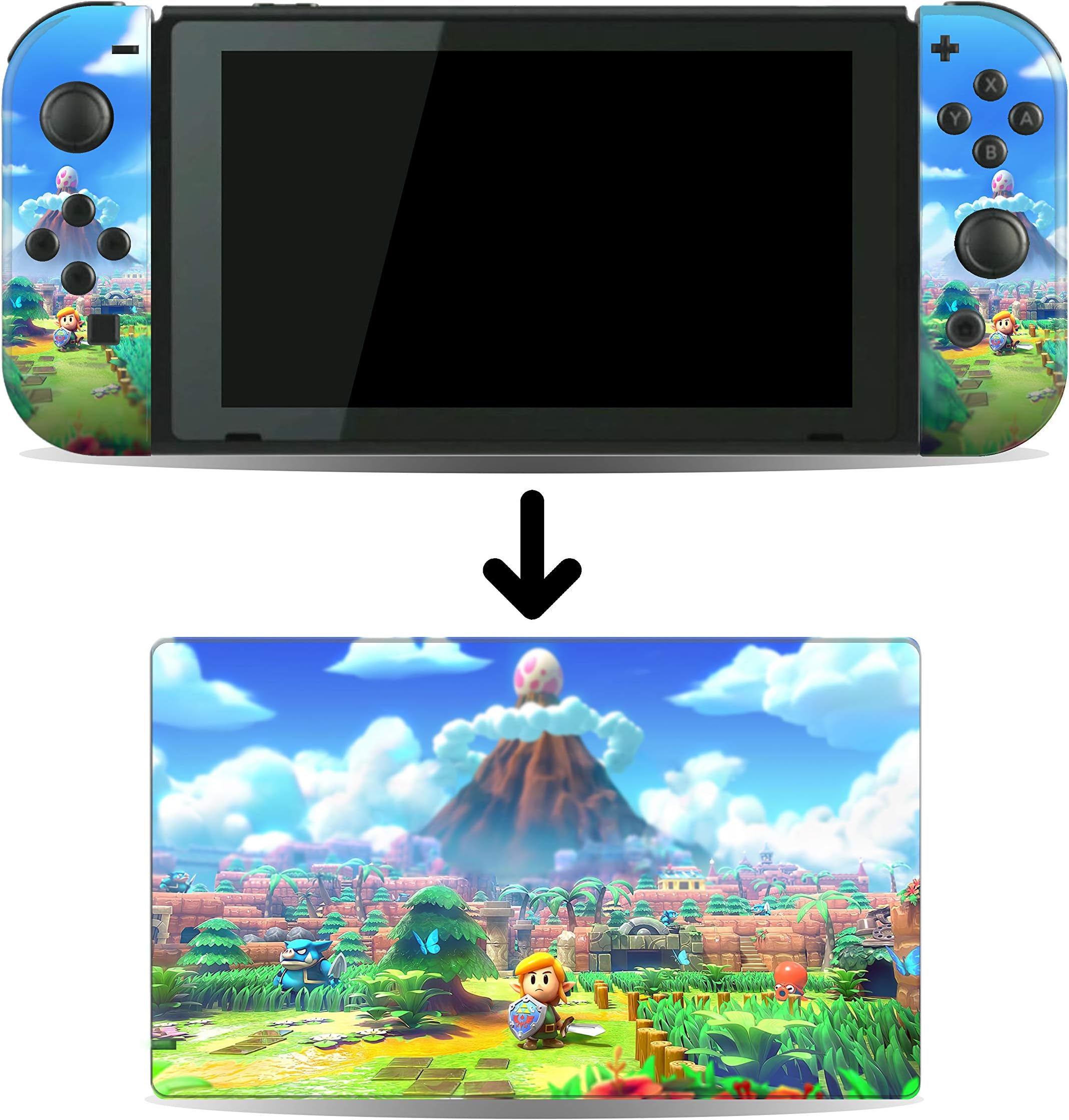 Link's Awakening Game Skin for Nintendo Switch Console and Dock