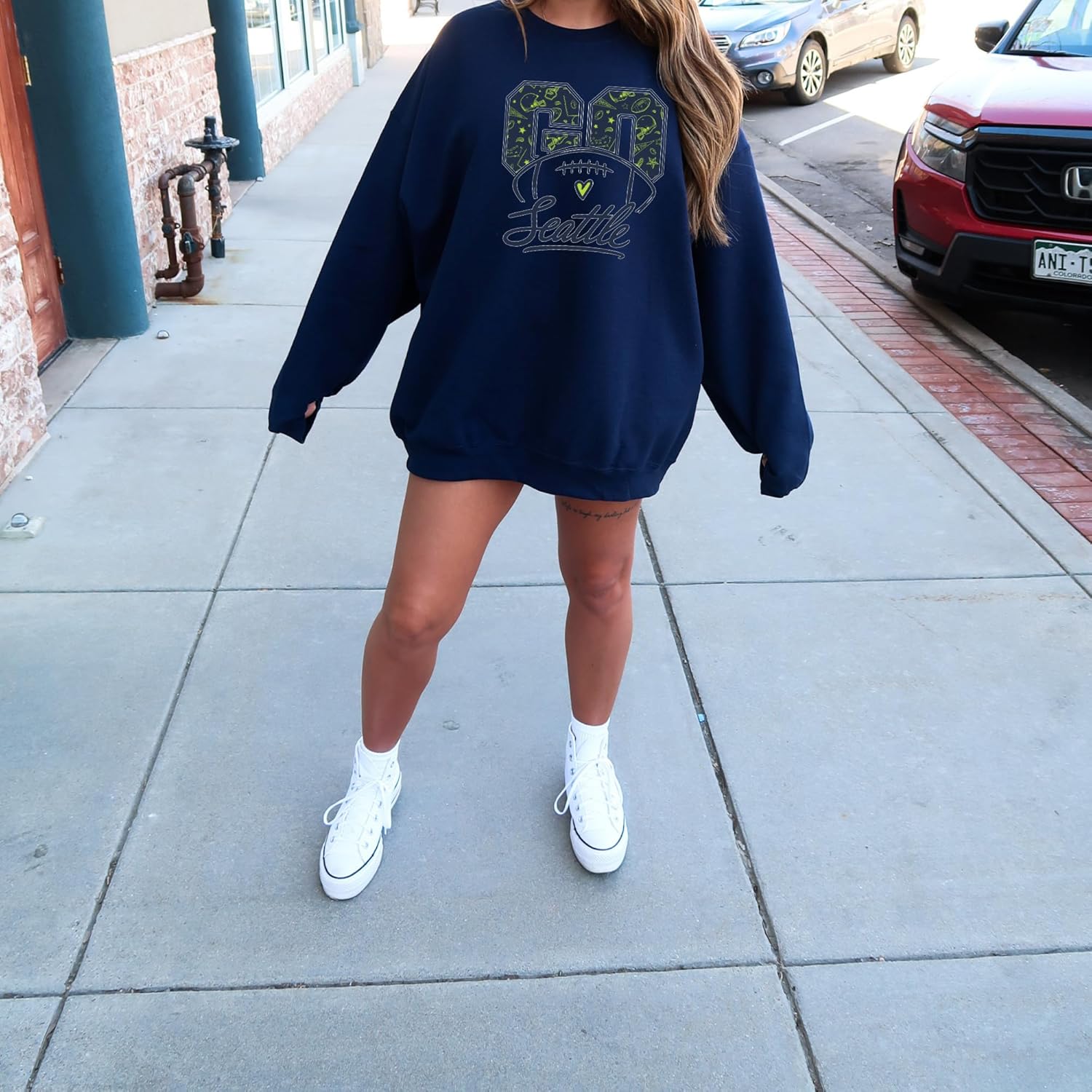 Go Seattle Game Day Sweatshirt – Cozy Retro Team Spirit Pullover – Fall Winter Crewneck for Women