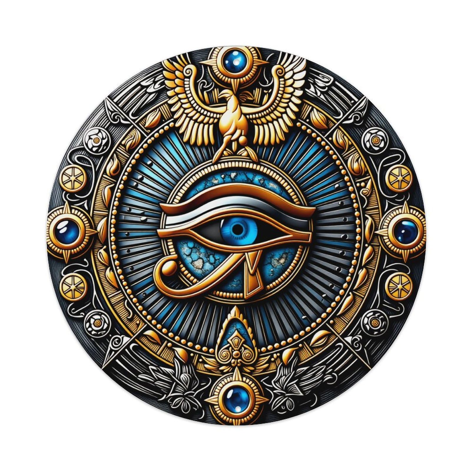 Eye Of Horus Symbol Pattern Metal Tin Sign Vintage Garden Bedroom Cafe Bar Man Cave Home Wall Decor Metal Poster 8x8 inches