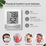 TempPro TP49 Digital Hygrometer Indoor Thermometer Humidity Meter Room Thermometer with Temperature and Humidity Monitor Mini Hygrometer Outdoor Thermometer (Previously ThermoPro)