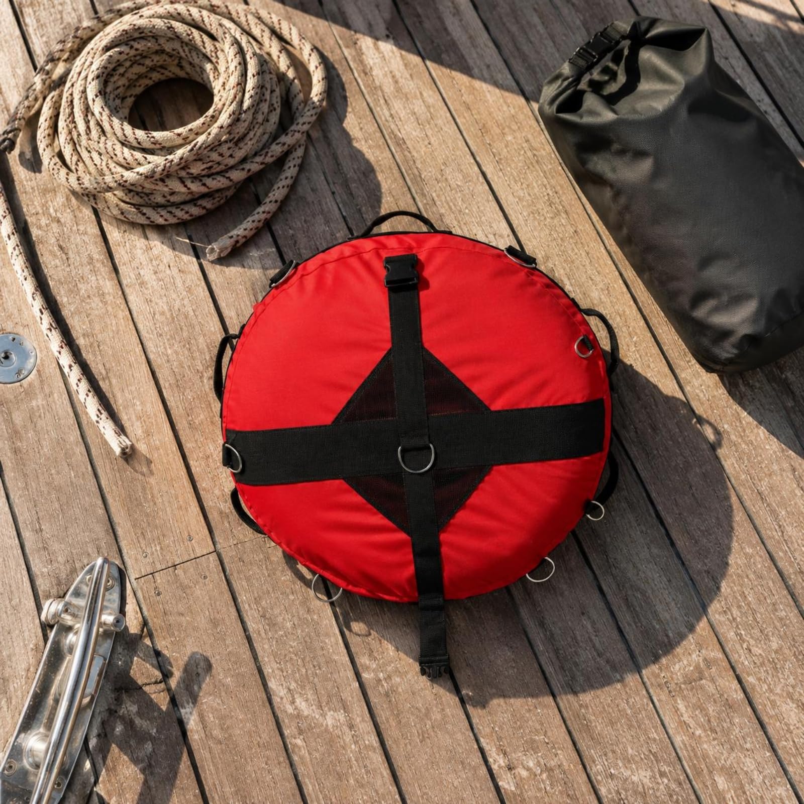 Harilla Boa di Superficie con Rivestimento Rosso in TPU E Camera Interna Gonfiabile per La Visibilità in Mare con Maniglie Superiori E Sei Laterali E