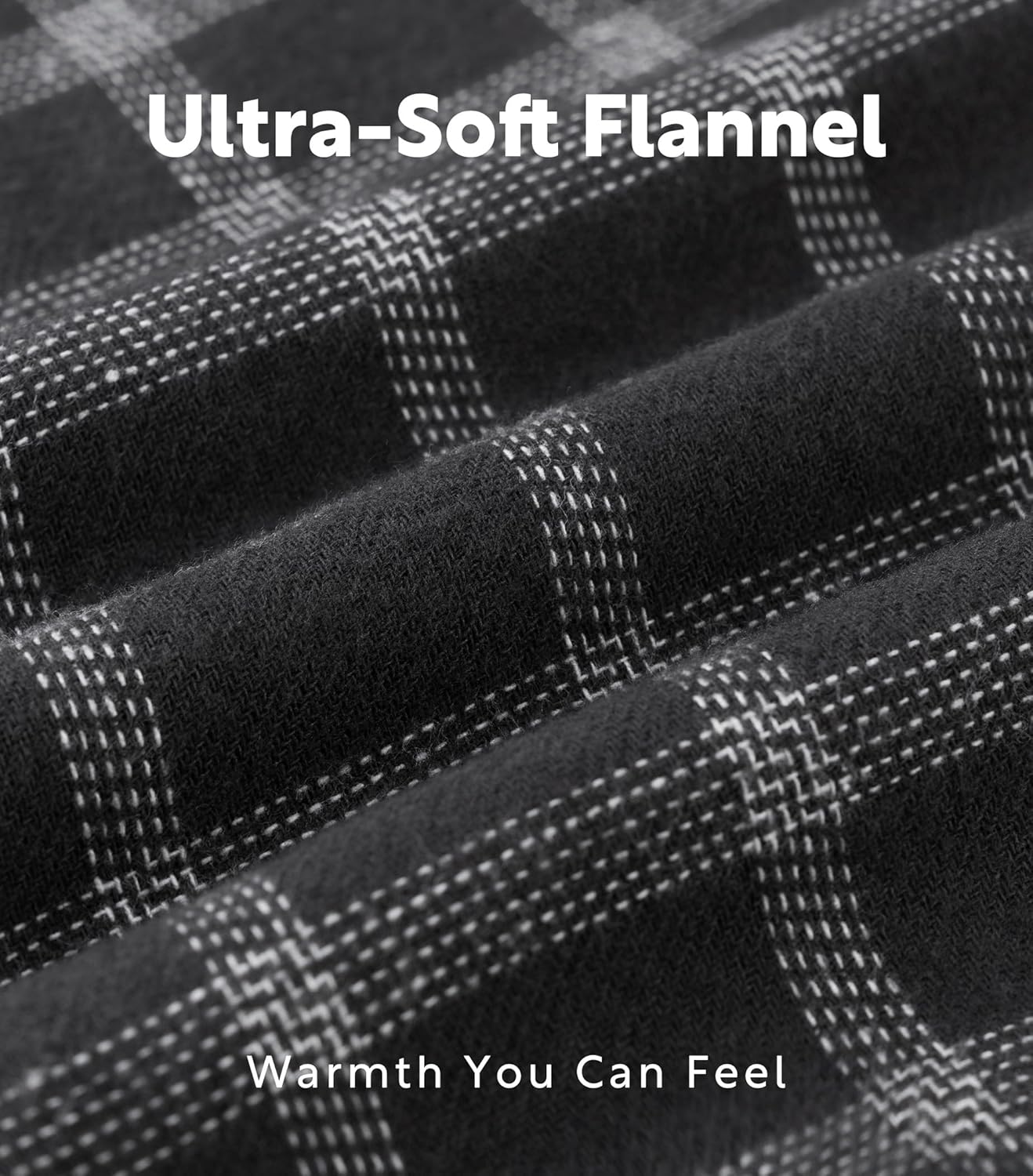 DAVID ARCHY Men's Pajamas Set Flannel Pjs Sets Ultra-Soft Cotton Pajamas for Men Classic Plaid Lounge Set with Roomy Pockets - Image 4