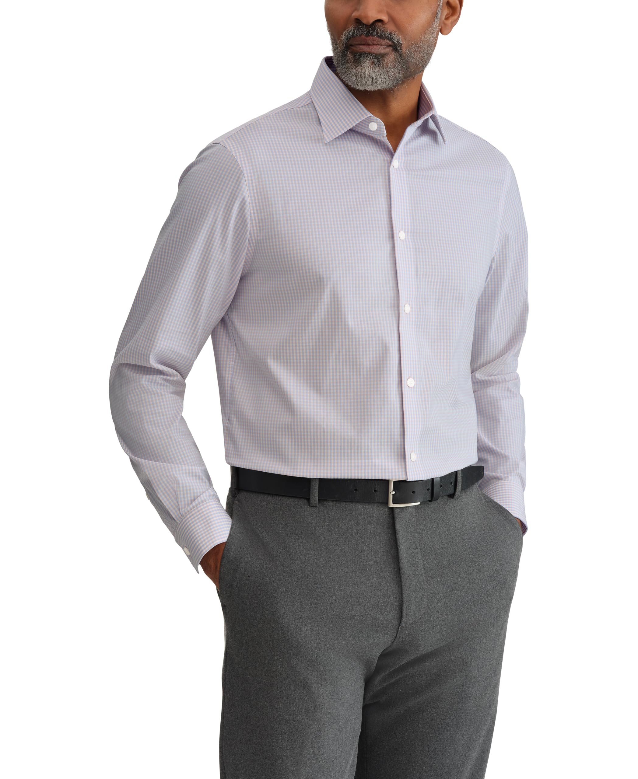 Michael Kors Men's Dress Shirt Ultra Wrinkle Free Stretch Regular Fit