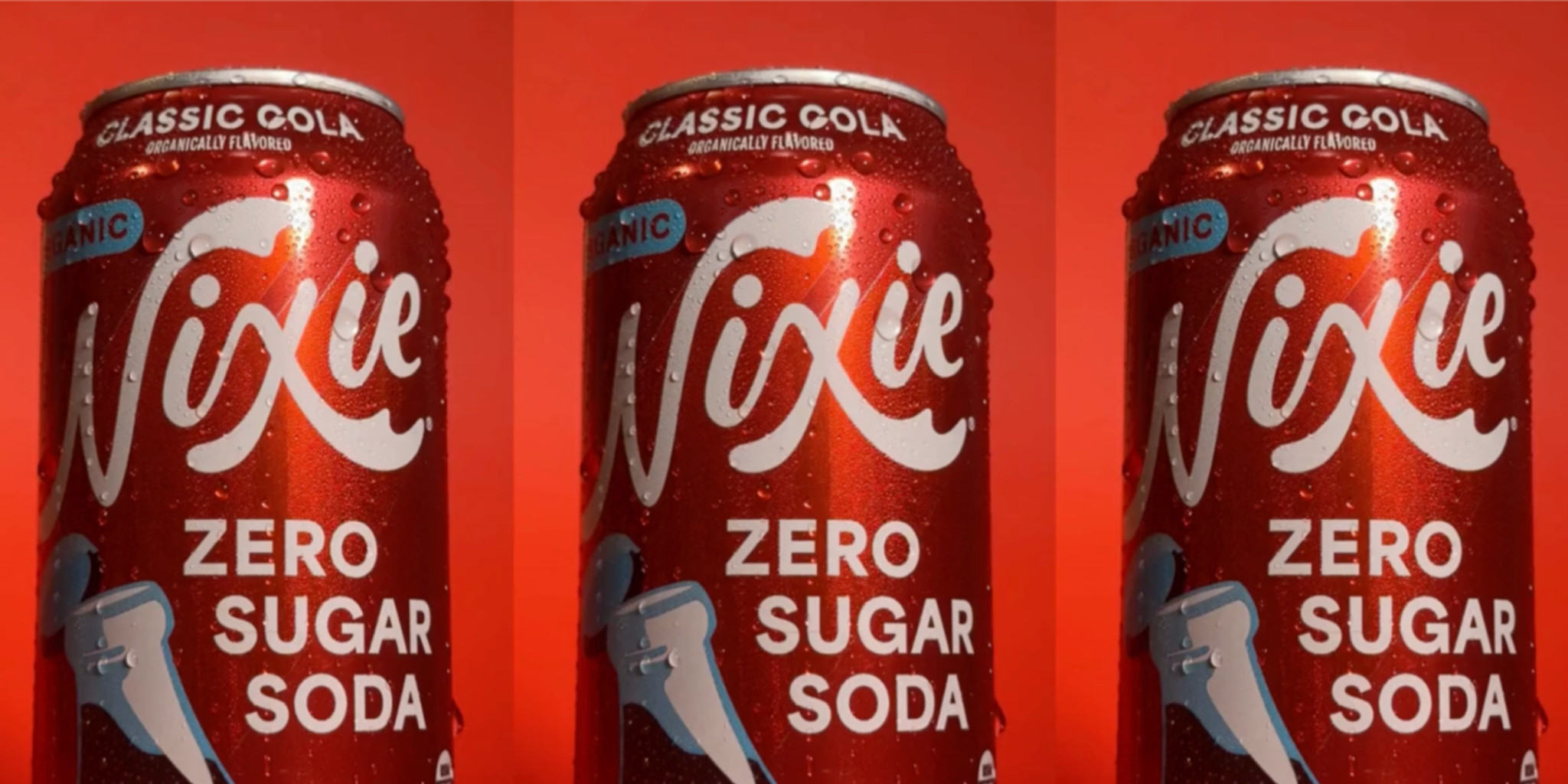 Nixie Organic Zero Sugar Soda, Classic Cola, Healthy Soda Pop, Non-GMO, 0 Sugar, 0 Calories, 40mg Caffeine, 12oz Cans (12 Pack)