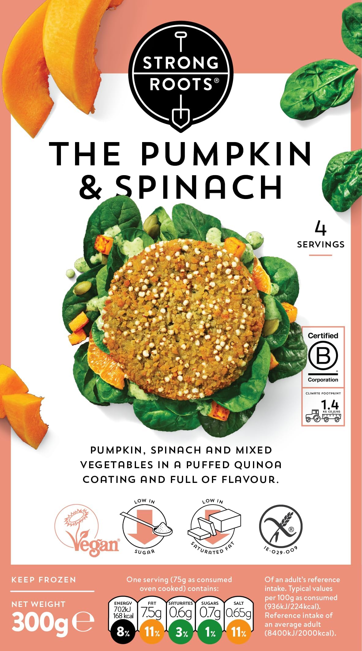 Pumpkin & Spinach Burger