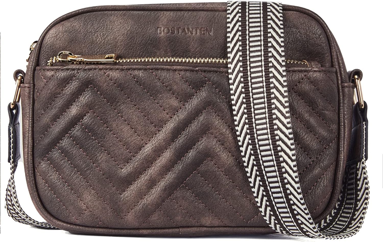 BOSTANTEN Quilted Crossbody Bags for Women Vegan Leather Purses Small Shoulder Handbags with Wide Strap | Quilted, Small, with Wide Strap, Quilted, Purses, Small - Image 8