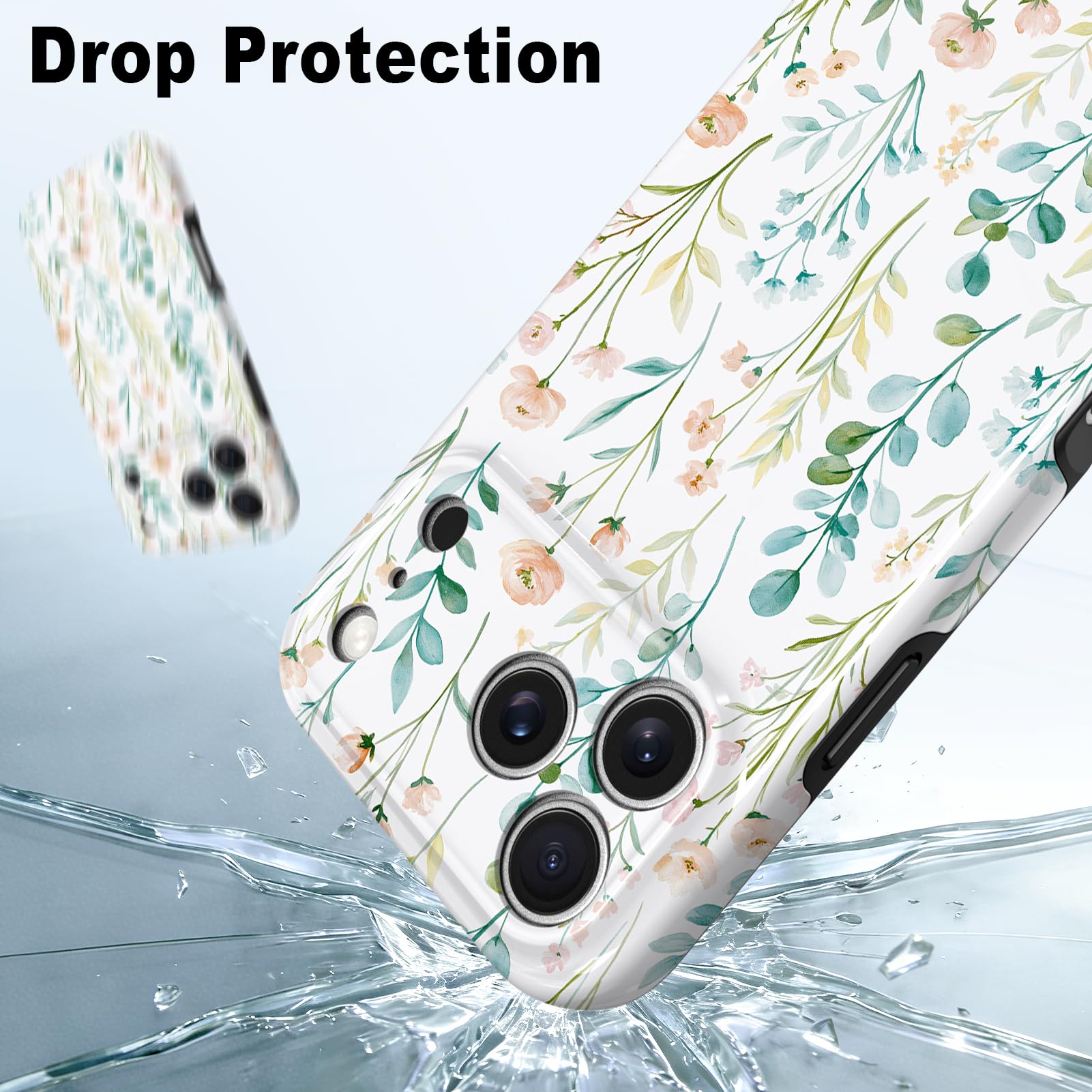 Funda magnética para iPhone 17 Pro, bonito diseño floral bohemio