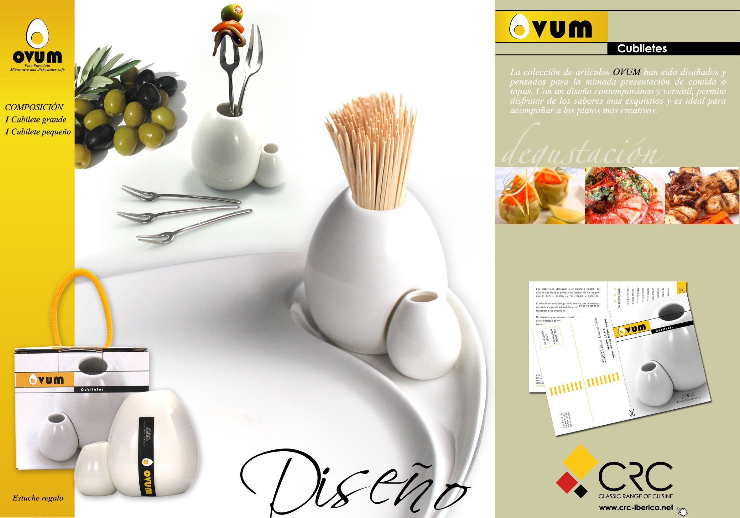 FranquiHOgar Set spécial tapas Ovum composé de 8 plats, 2 supports et 12 pics à cocktail