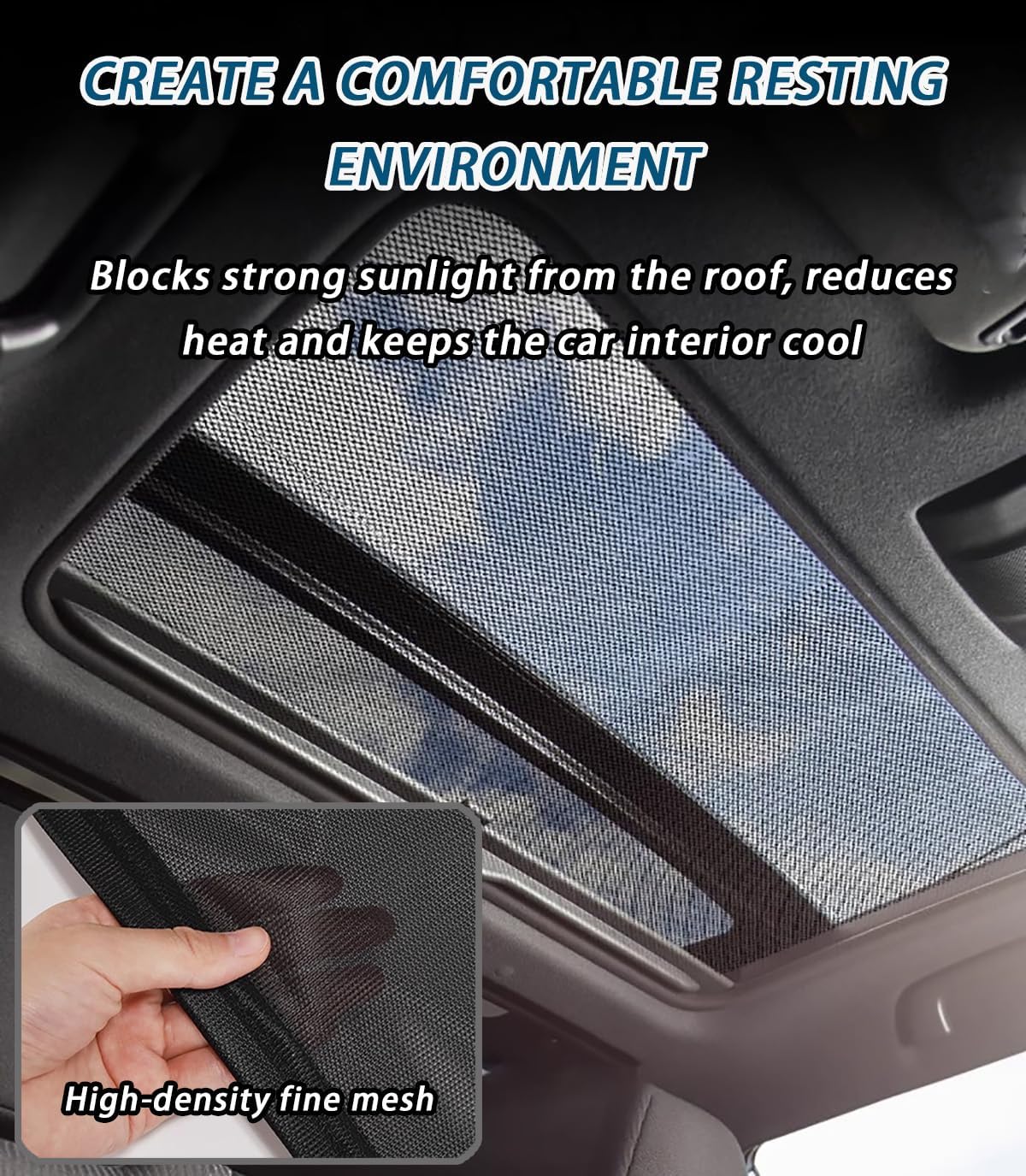 Car Sunroof Screen for Audi S5 Sedan S6 Sportback e-tron S7 Sportback RS 7 Sportback, Car Sunroof Mesh Screen Magnetic Sunshade, Breathable Panoramic Roof Cover for Ventilation for SUV Sedan Camping