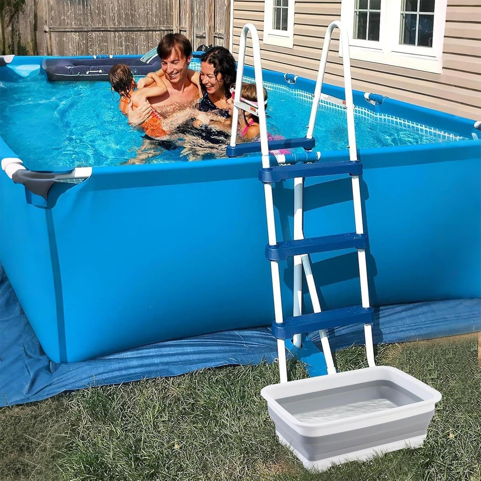 Bassin de trempage pour les pieds de piscine,Seau de Lavage des Pieds de Spa,Bassine de Bain de Pieds d'Entrée de Piscine - Pour La Piscine, Plage, Camping, Lac, Étang, Jardin, Arrière-Cour, Et Pelous