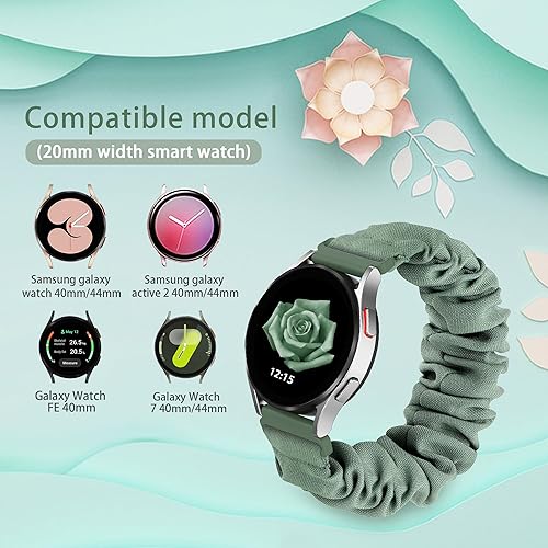 Miniatura 6 de Compatible con Samsung Galaxy Watch 7654Active 2FE - 1.575 pulgadas1.732 pulgadas, correa de liberación rápida de 0.787 pulgadas, correas elásticas