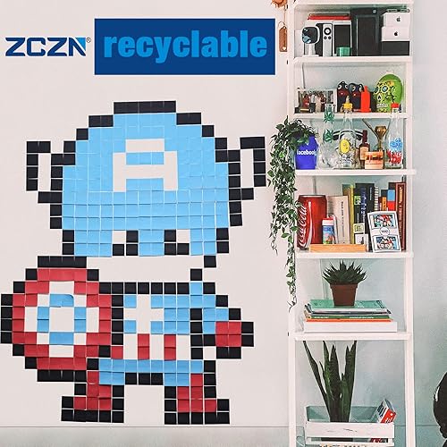 Miniatura 6 de ZCZN Notas adhesivas pequeñas, 1.5 x 2 pulgadas, 100 hojasbloc, 10 blocs por paquete, color blanco