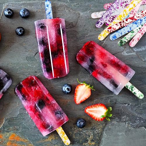 Miniatura 5 de AIERSA 50 palitos de paletas acrílicas, palitos reutilizables para paletas de helados, moldes de paletas de hielo, cake pop, manualidades de dulces