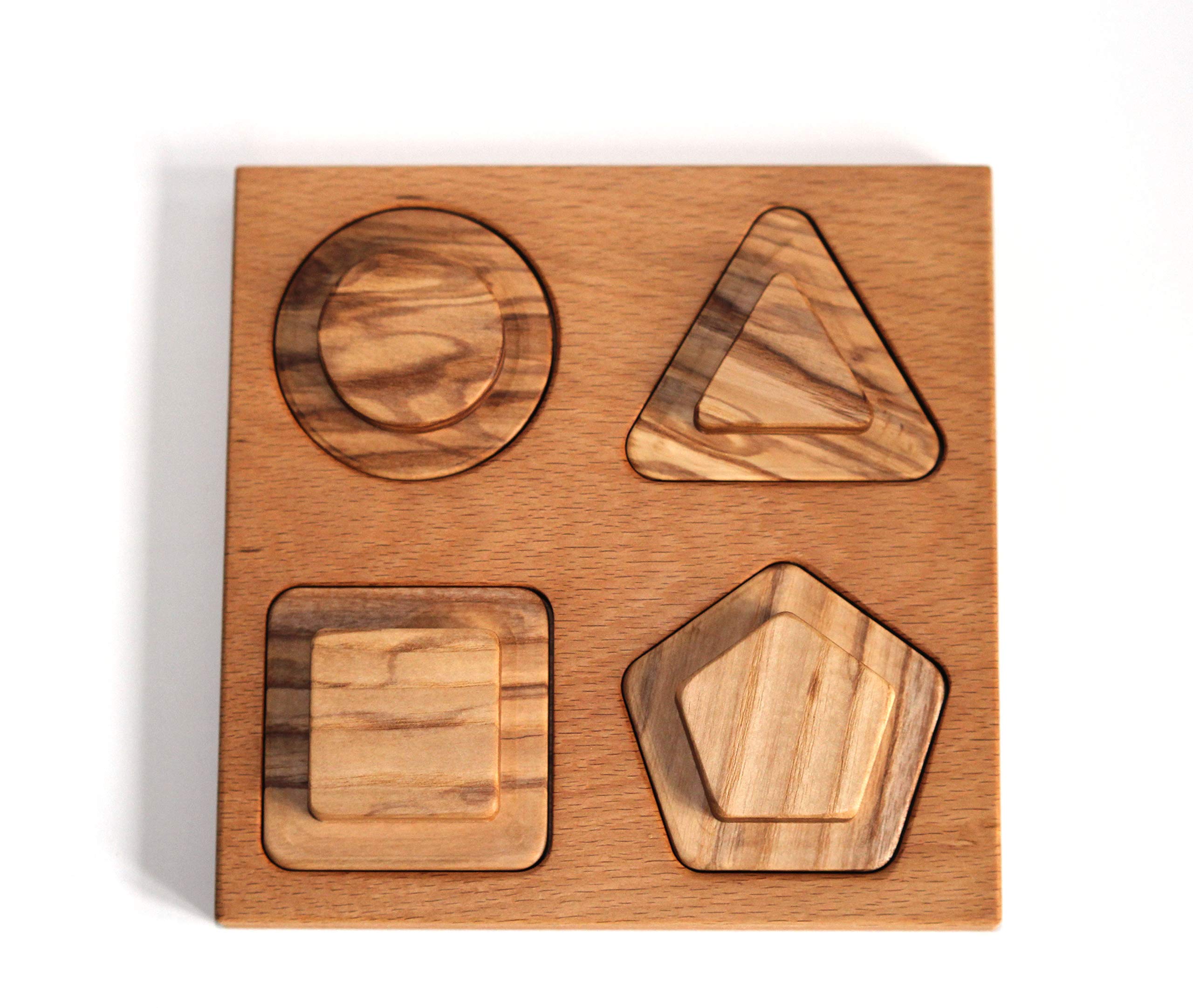 Handmade Shape Puzzle Wooden Shape Sorting Preschool Shape Puzzle Wooden Shape Puzzle, Wooden Toy, Montessori Toy, Educational Toy