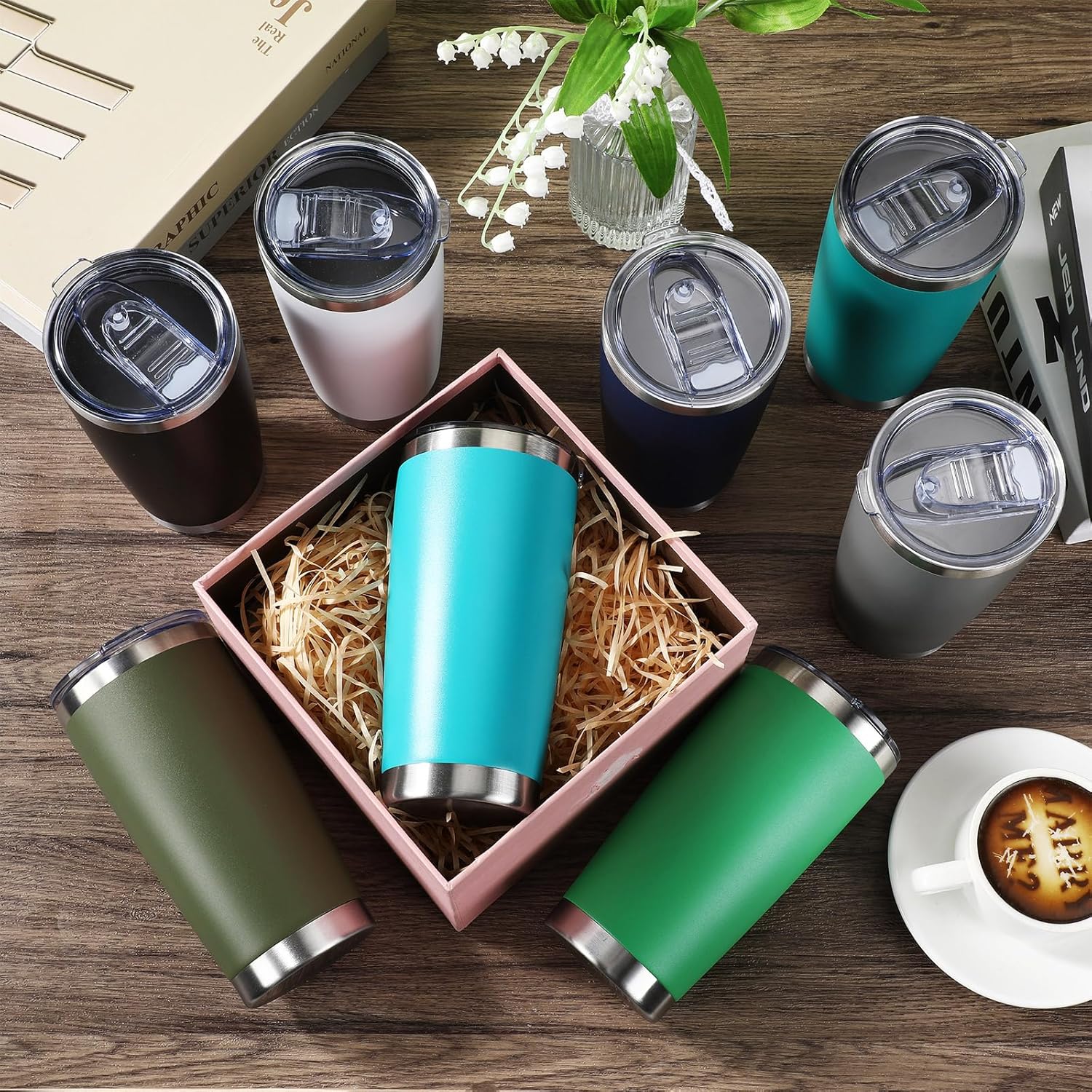 Hsei 72 Pcs Stainless Steel Tumbler Bulk 20 oz Insulated Tumbler Cup Double Wall Vacuum Coffee Mug for Back to School Wedding Birthday Party Coworker Teacher Appreciation Gifts(Mix Color) - Image 5