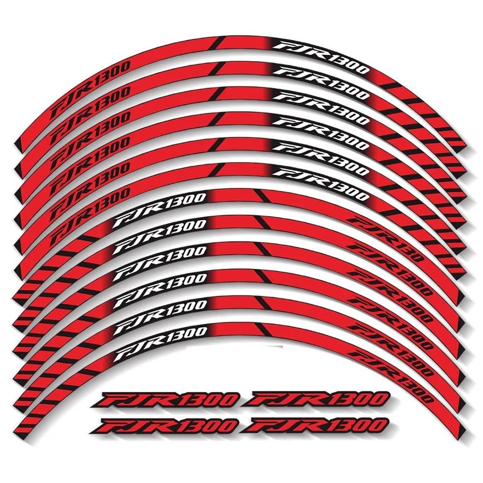 1 Set of Motorcycle Wheel Stickers Stripes Reflective Rim for Yamaha FJR1300 FJR 1300 Motorbike