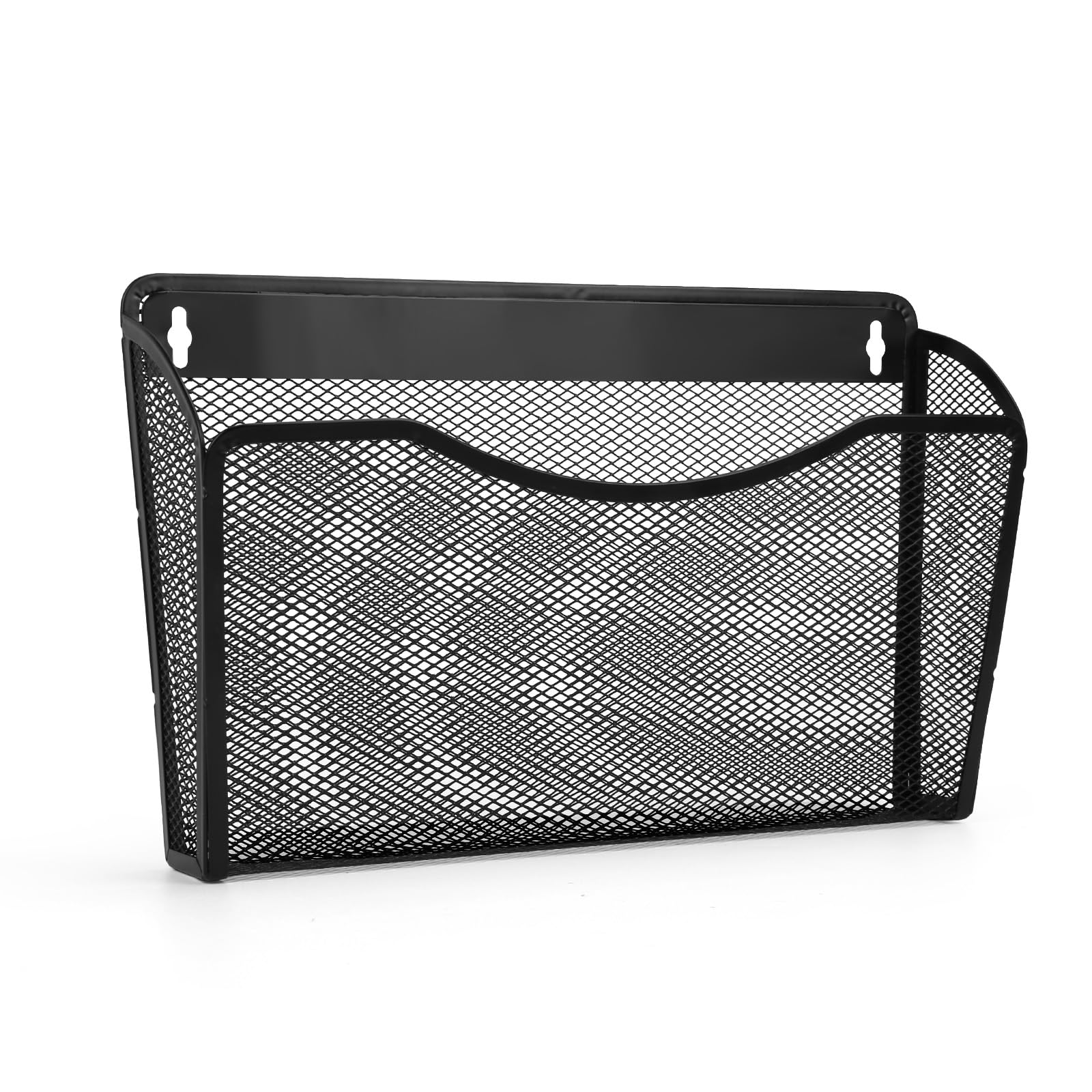 SANWICH Hanging Magnetic Wall File Folder Holder Storage Mount Kitchen Organizer Document Papers Clipboard with Storage Refrigerator Shelf for Versatile Design No Drilling Required