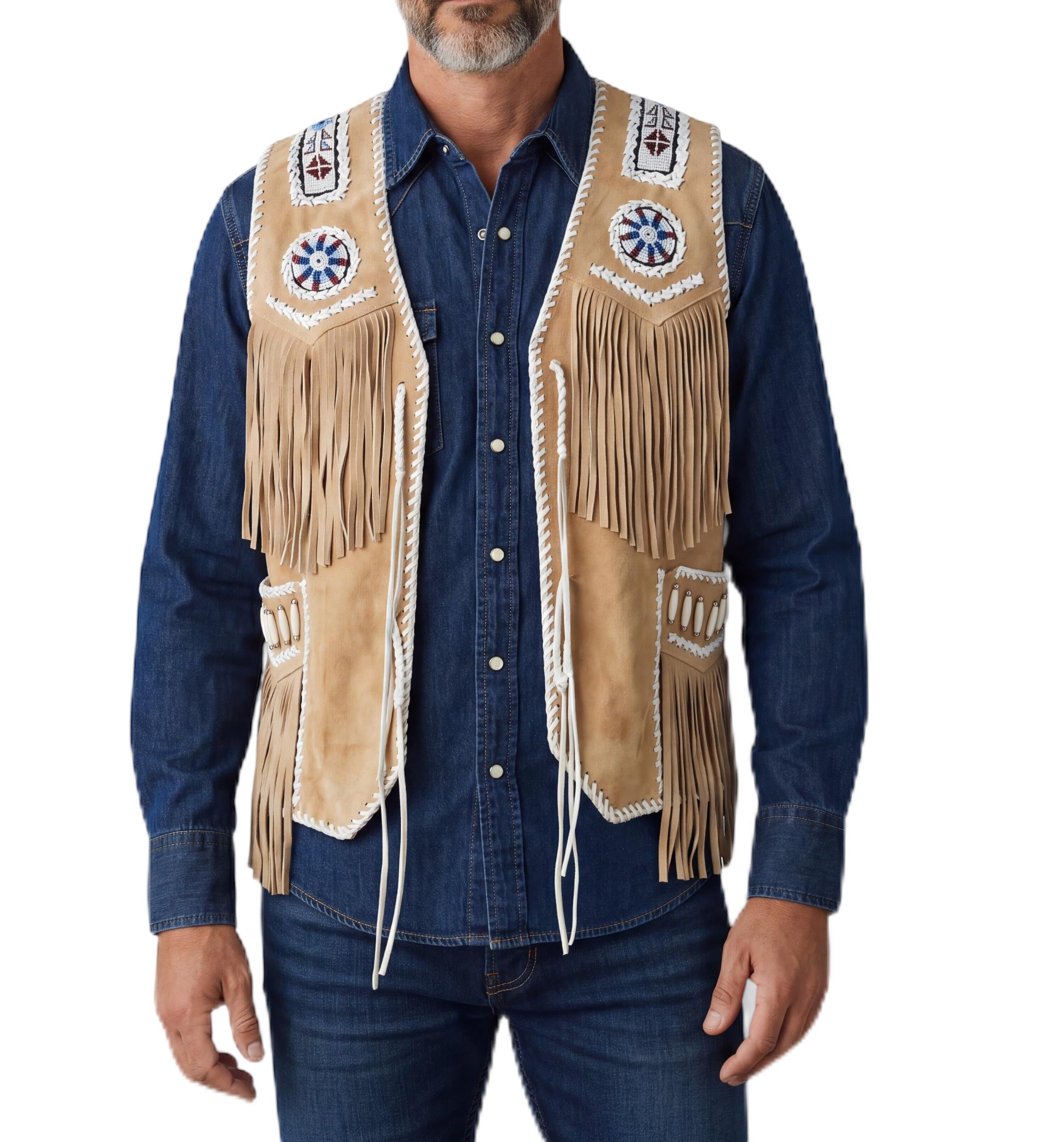 Men's Western Suede Leather Vest