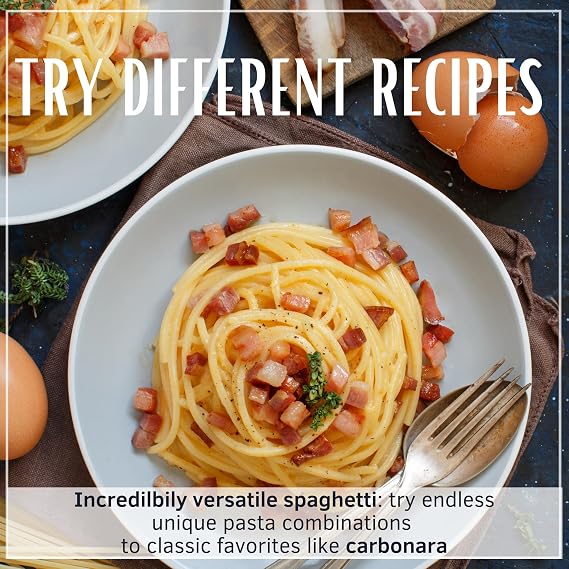 Divella Spaghetti Pasta #8, 16 oz. (Pack of 8) - Authentic Italian Pasta Made with Durum Wheat Semolina, Perfect Al Dente Texture for Every Dish