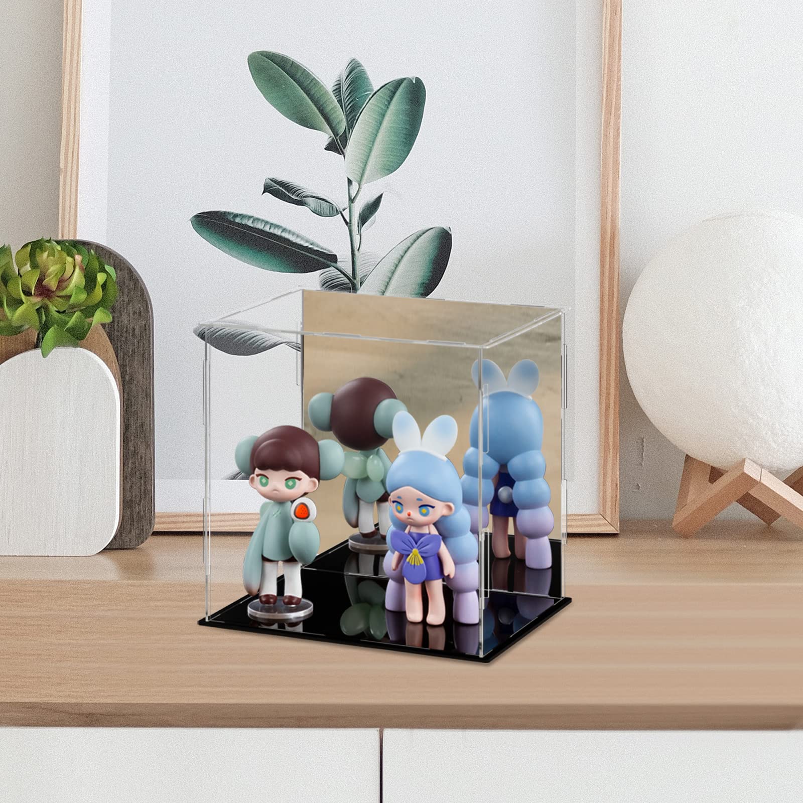 Boîte De Présentation En Acrylique QWORK – Vitrine Transparente 32x18x25 Cm Pour Figurines Et Objets De Collection