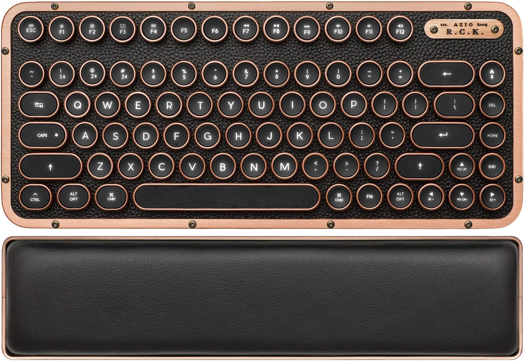 Azio Retro Compact Keyboard (Artisan) - Bluetooth Wireless/USB Wired Vintage ...