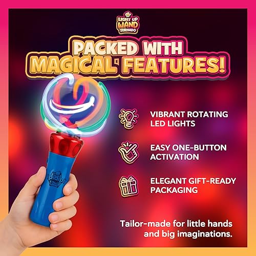 Miniatura 4 de IPIDIPI TOYS Varita de luz giratoria para niños  Remolino mágico LED  Juguetes iluminados de Halloween para truco o trato, rellenos de bolsas de