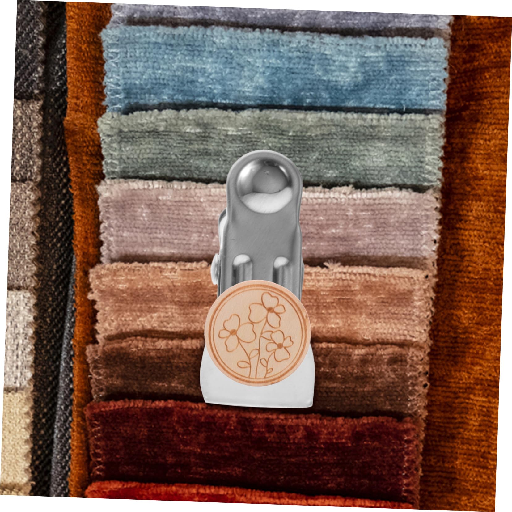 EXCEART 4 Set Fermagli Per Cucire Molletta Per Il Bucato Fermagli Per Calze in Metallo Costura Morsetti Per Sacchetti Di Trucioli Mollette Kit Da Cucito Acciaio Inossidabile Di Legno
