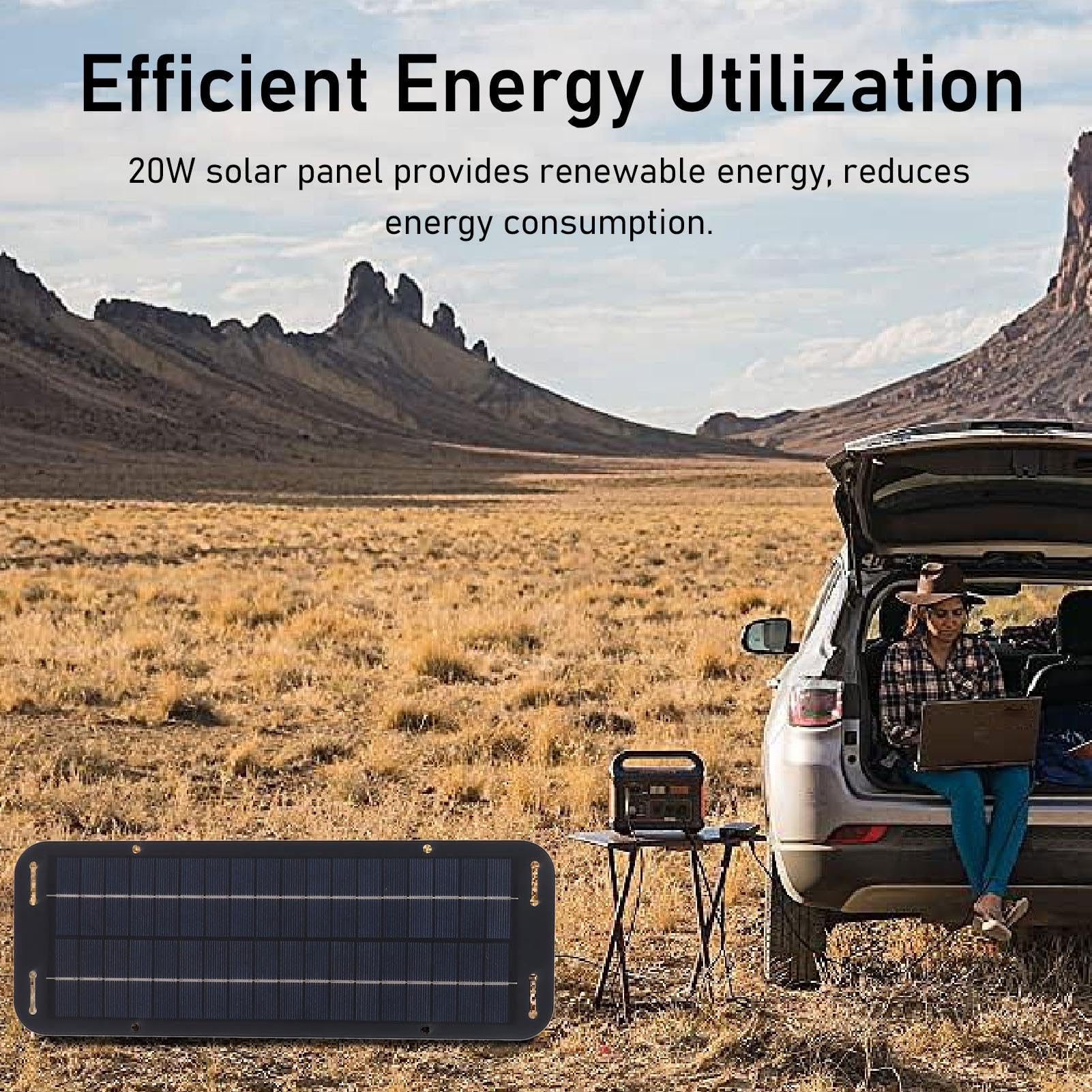 Caricatore solare da 12 V per batteria auto, portatile, impermeabile, adatto per auto, barca, moto, batterie nautiche, barche, moto, uso marino