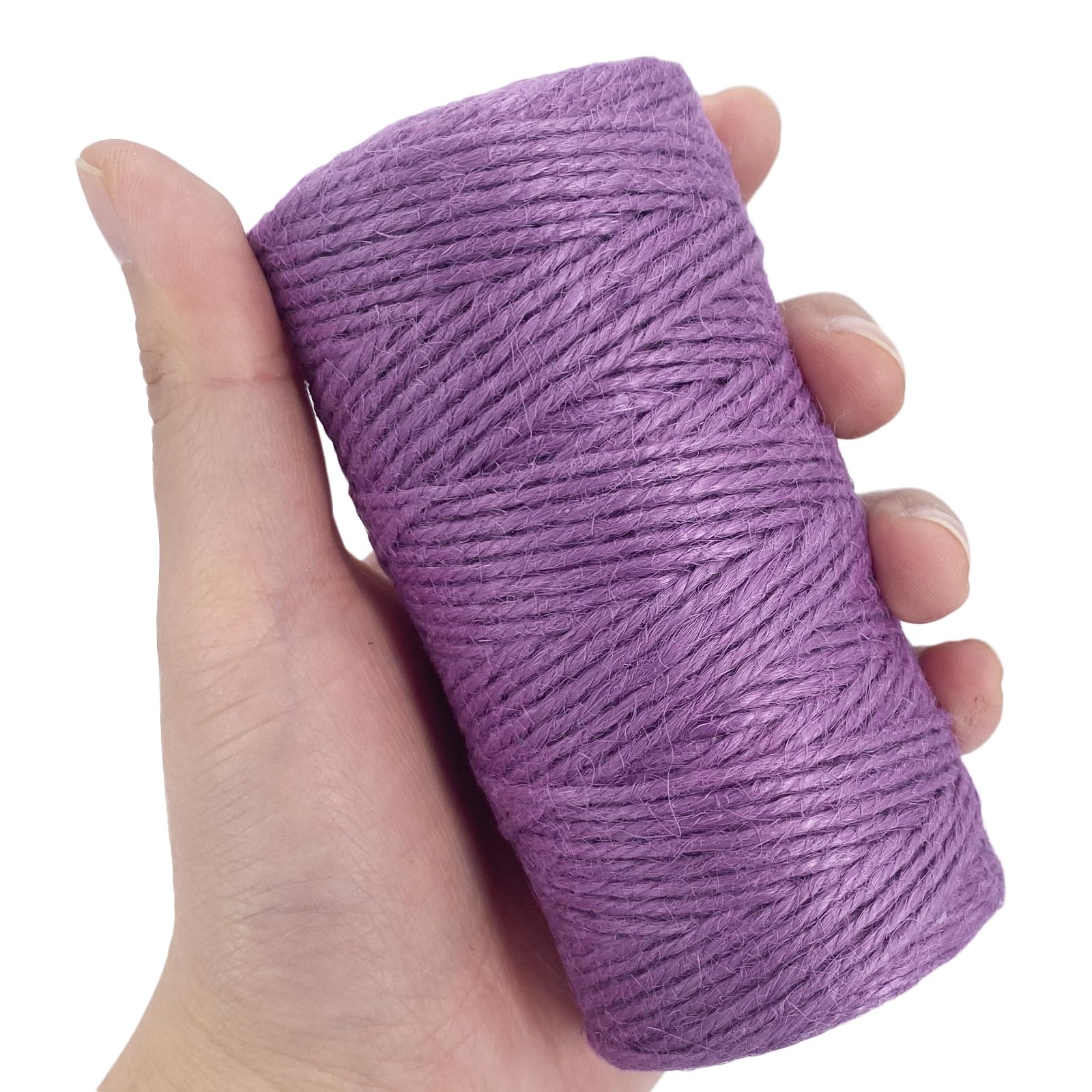 Colored Jute Twine 328 Feet Durable Natural Jute Rope String Perfect Arts Crafts Mason Jars Knife Handle Wrapping Wedding Decorations Home Gardening - View #2