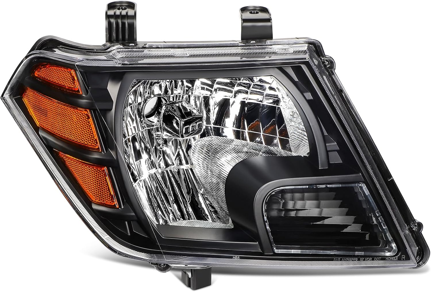 OCPTY Headlight Assembly Replacement Fit 2009-2019 for Nissan Frontier Black Housing Clear Reflector Clear Lens Driver and Passenger Side