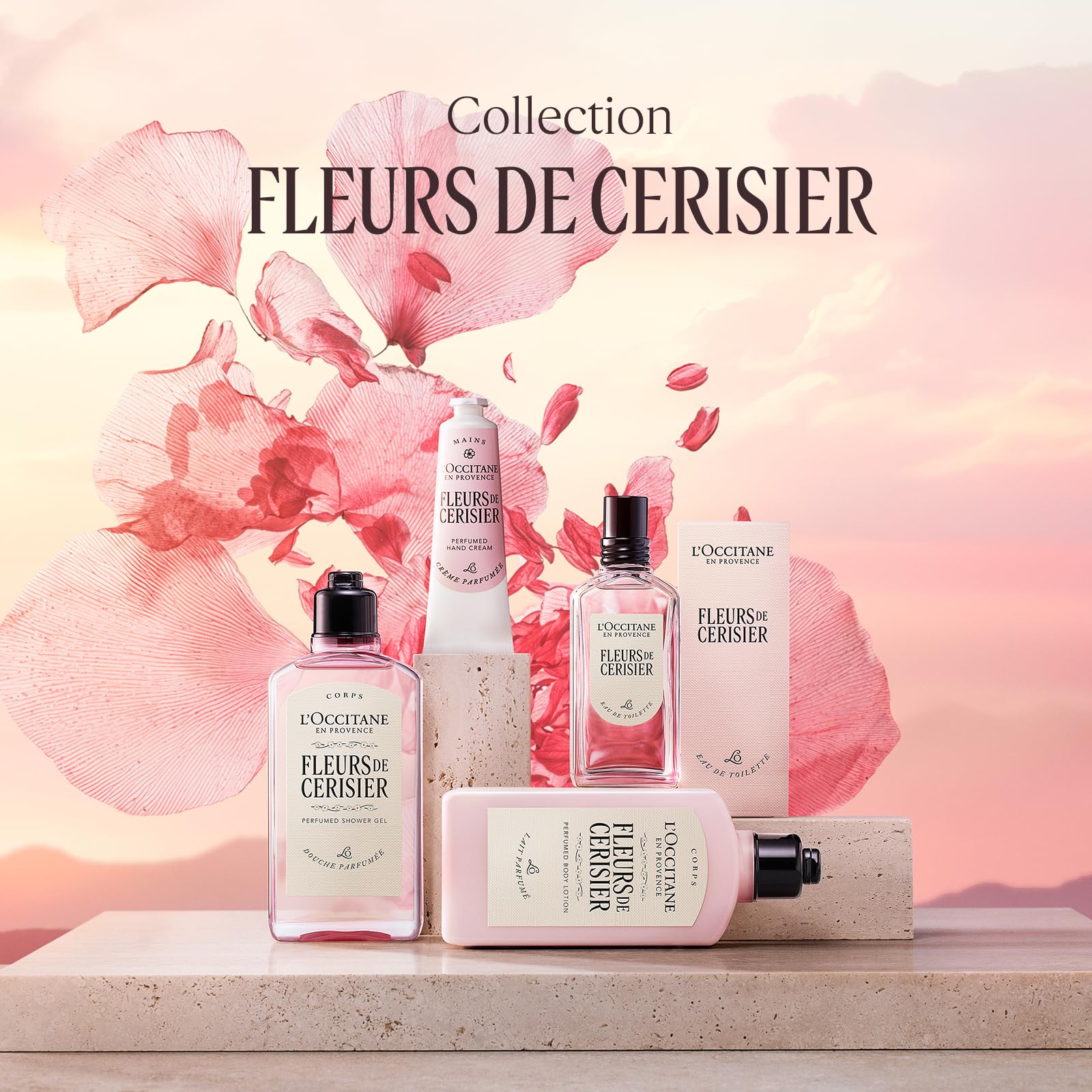 L'OCCITANE - Eau de Toilette Fleurs de Cerisier - 50 ml | Notes fruitées, florales et musquées - Accords de Cerise, Fleurs de Cerisier et Musc - Fabriqué en France