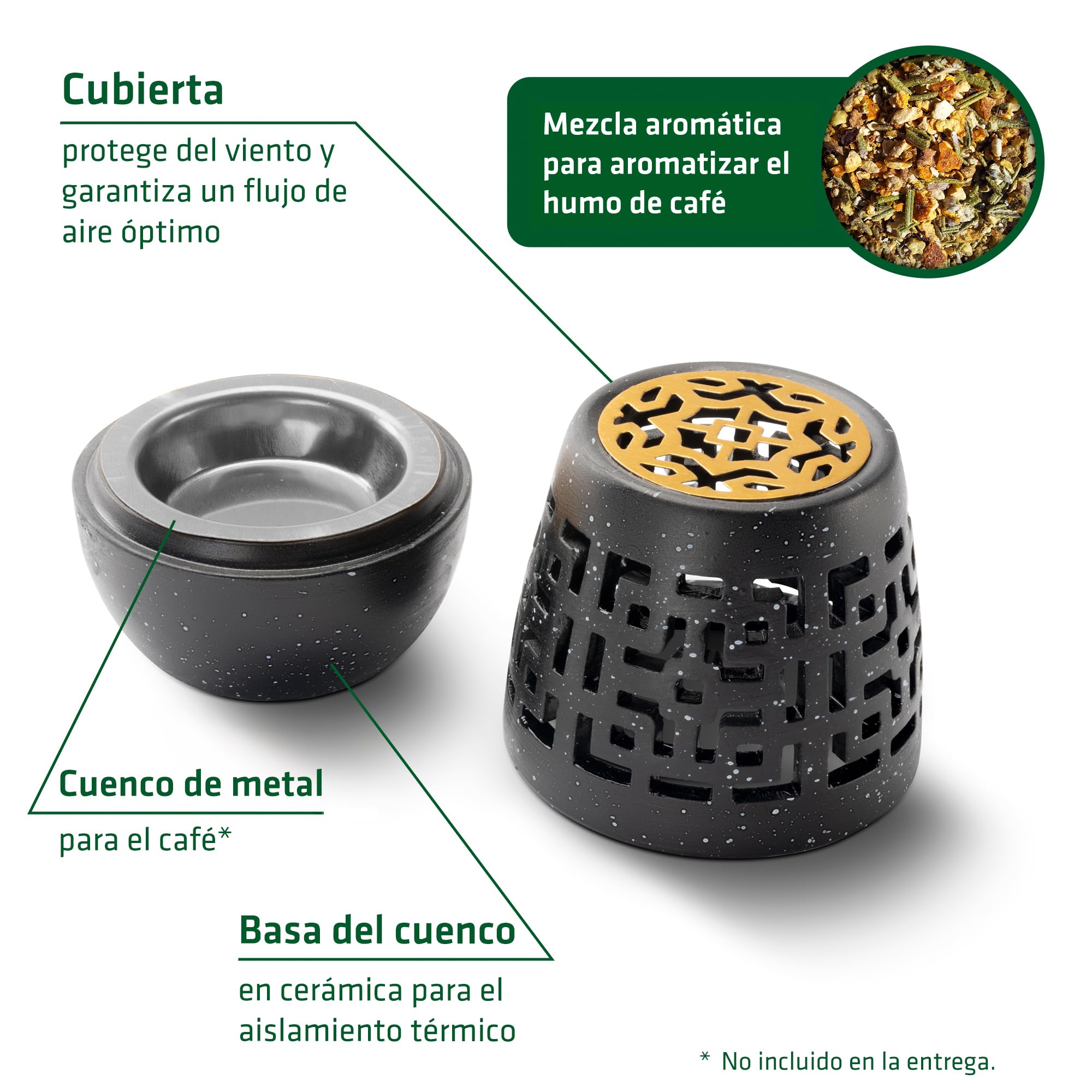 Gardigo® Repelente Avispas | Aroma a Café con Mezcla de Naranja y Romero | Anti Avispas Exterior | Ahuyenta Insectos con Café | Quemador de Incienso Ahuyentador Avispas