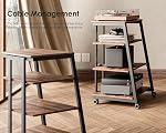FITUEYES 4-Tier AV Support médias Audio Cabinet composant divertissement Stand en bois Stéréo Hi-Fi rack avec étagères réglables en hauteur pour le jeu Consoles/ps4, Eiffel Series