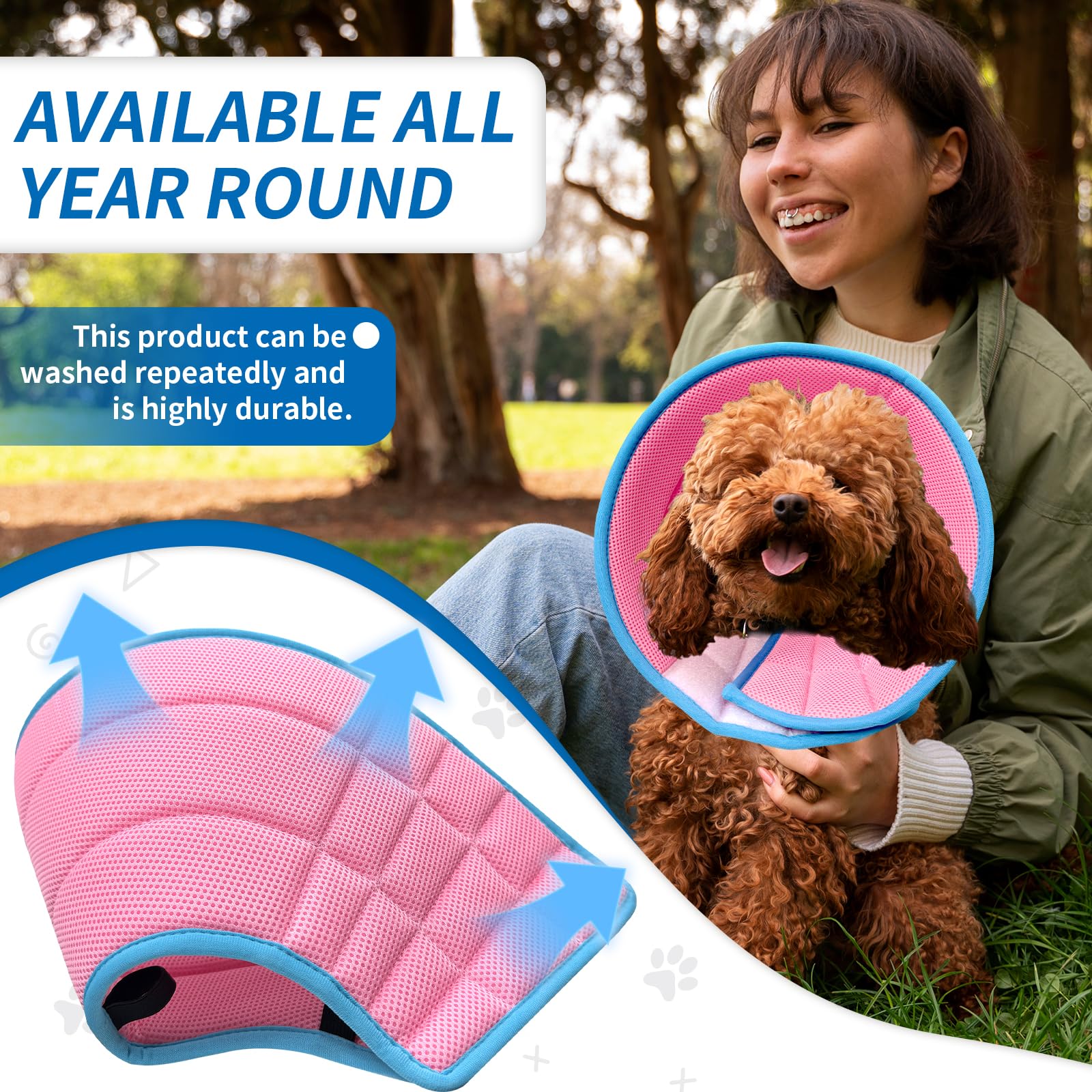 Dog Collar Anti-Licking Protection Against Licking Bites Dogs After an Operation, Lightweight - Image 2