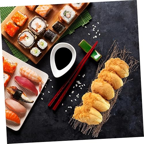 Miniatura 5 de Mikinona 3pcs Arreglo de sushi de bambú Mini bandeja de hielo decoraciones japonesas decoración de bambú plato sashimi producto fotografía