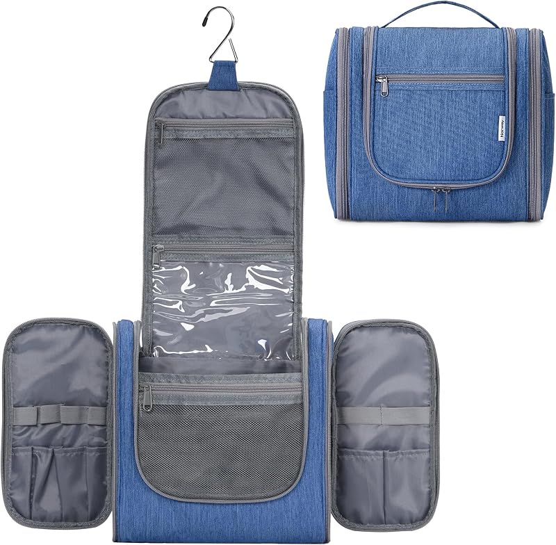 Necessaire de viagem suspensa Narwey com vários compartimentos, AH-Navy Blue, 1 unidade