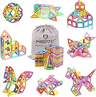 MIBOTE (110 PCS) Magnetic Building Blocks Educational Stacking Blocks Toddler Toys for Preschool Boys Girls Educational...