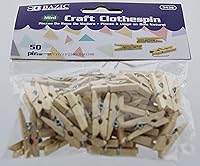 Vista 1 de BAZIC Mini, ganchos para la ropa de madera, 50 unidades por paquete., Madera 1