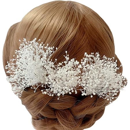 Amazon Co Jp 花職人の店 いるでぱいん 髪飾り かすみ草 3本セット プリザーブドフラワー 造花 花 結婚式 成人式 卒業式 入学式 着物 ドレス ウェディング ブライダル パーティー 前撮り 浴衣 袴 七五三 白 ホワイト ヘッドドレス ヘアアクセサリー ヘアード ホーム