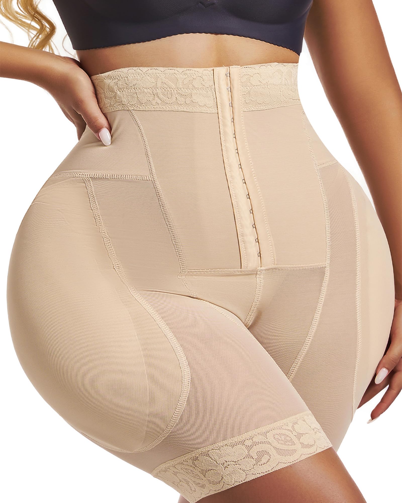 Sliot Butt and Hip Pads Shapewear Butt Pads for Bigger Butt and Hip Enhancer Shapewear for Women Padded Hip Pads for Women, Beige, S