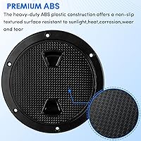 Vista 3 de Placas de cubierta para barcos, escotilla de barco de 4 pulgadas/6 pulgadas, escotilla de inspección circular antideslizante con cubierta