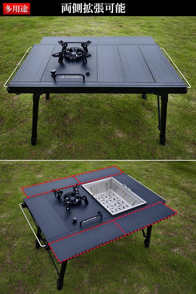 サイズM）キャンプテーブル IGT互換 多機能 2ユニット 炭素鋼 拡張可能