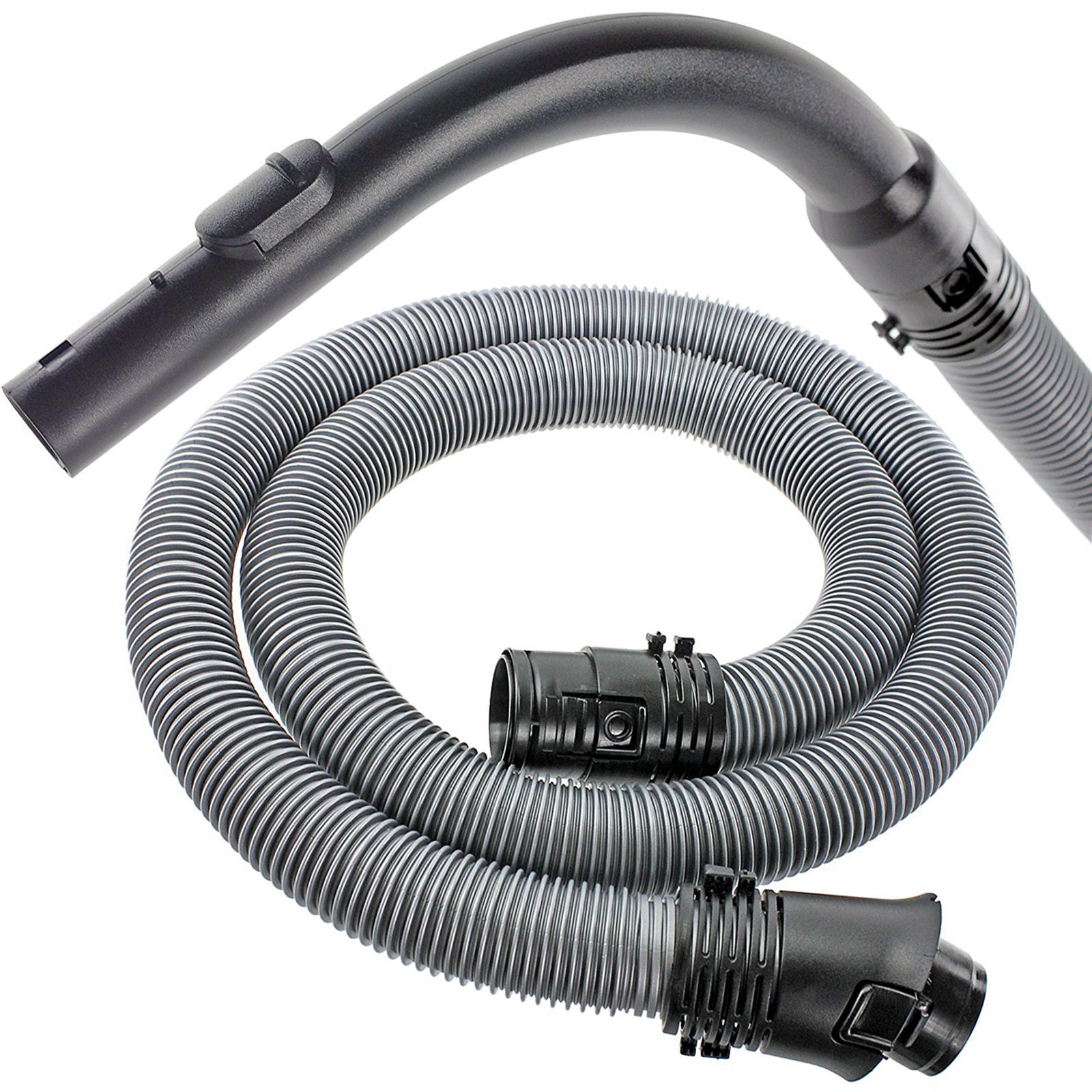 Qualtex 1.8m Flexible Hose & Curved Handle Nozzle for Miele C1 C2 C3 Cat & Dog Compact Powerline Ecoline Vacuum Cleaners