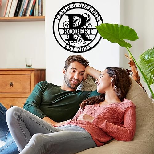 Miniatura 3 de Letreros personalizados de metal para exteriores, letrero de nombre personalizado, letrero de apellido familiar, decoración del hogar, arte de metal