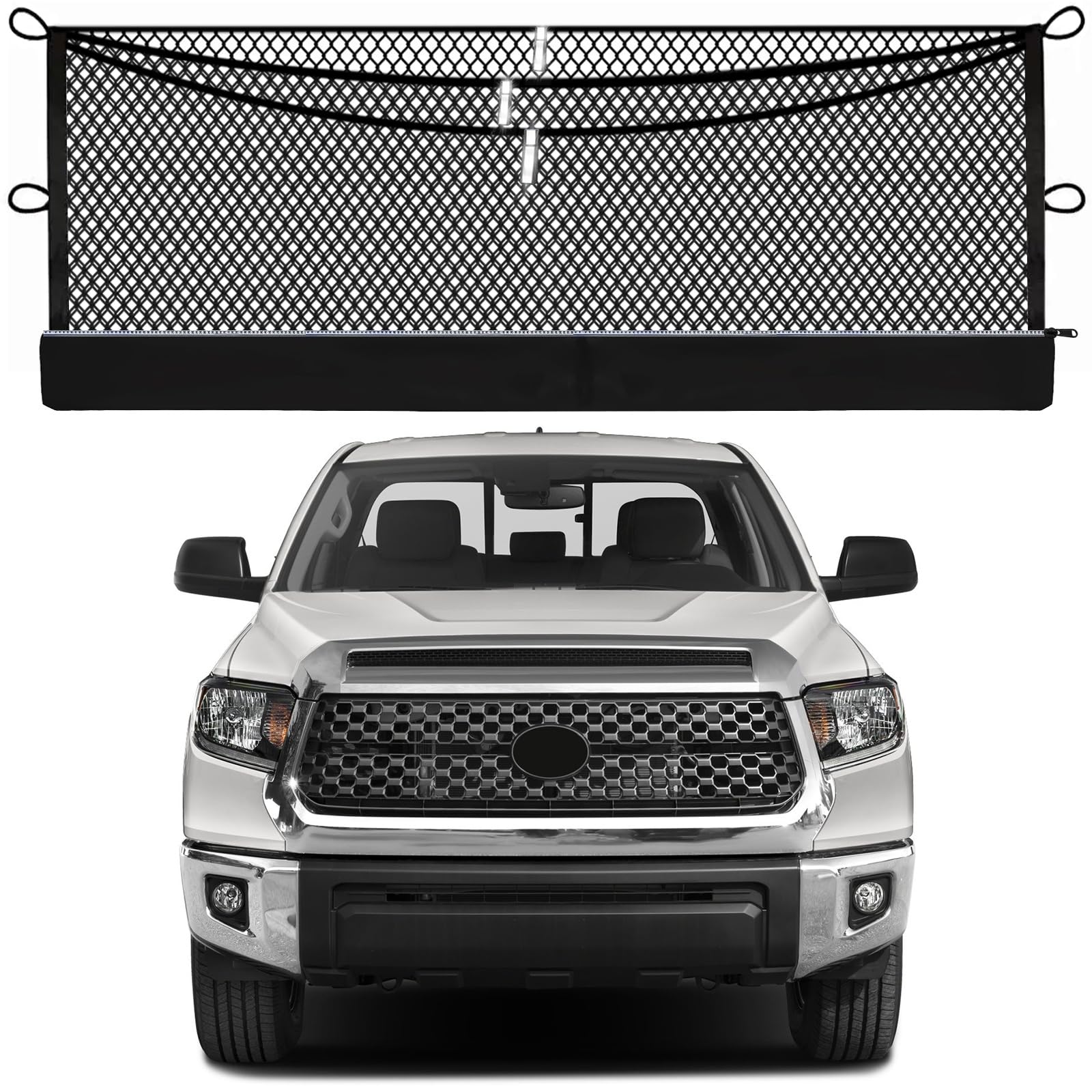 3-Layer Cargo Net for Toyota Tundra 2007-2026, Zoned Storage Truck Bed Net
