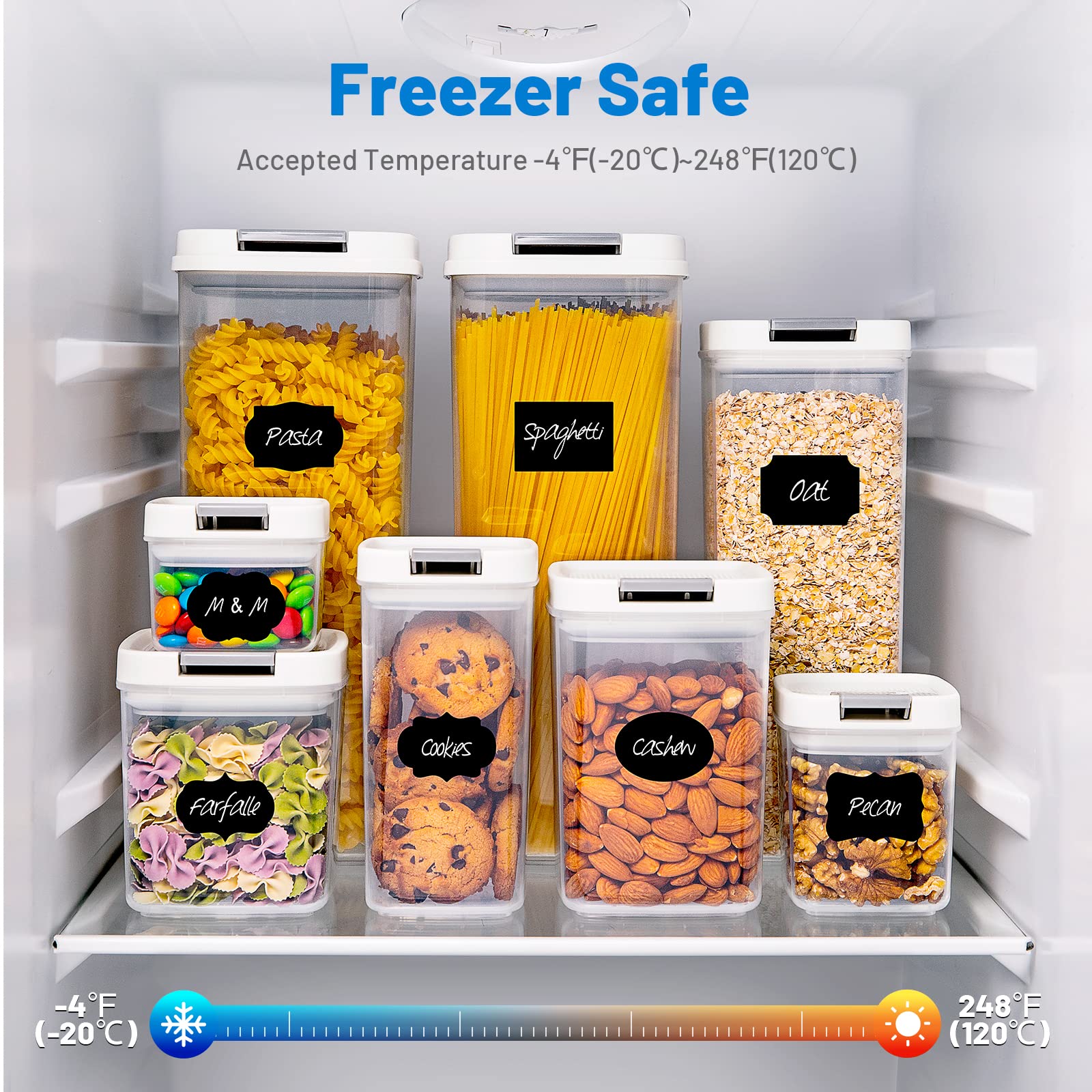 Airtight Food Storage Containers Set[8 Pcs], Kitchen & Pantry