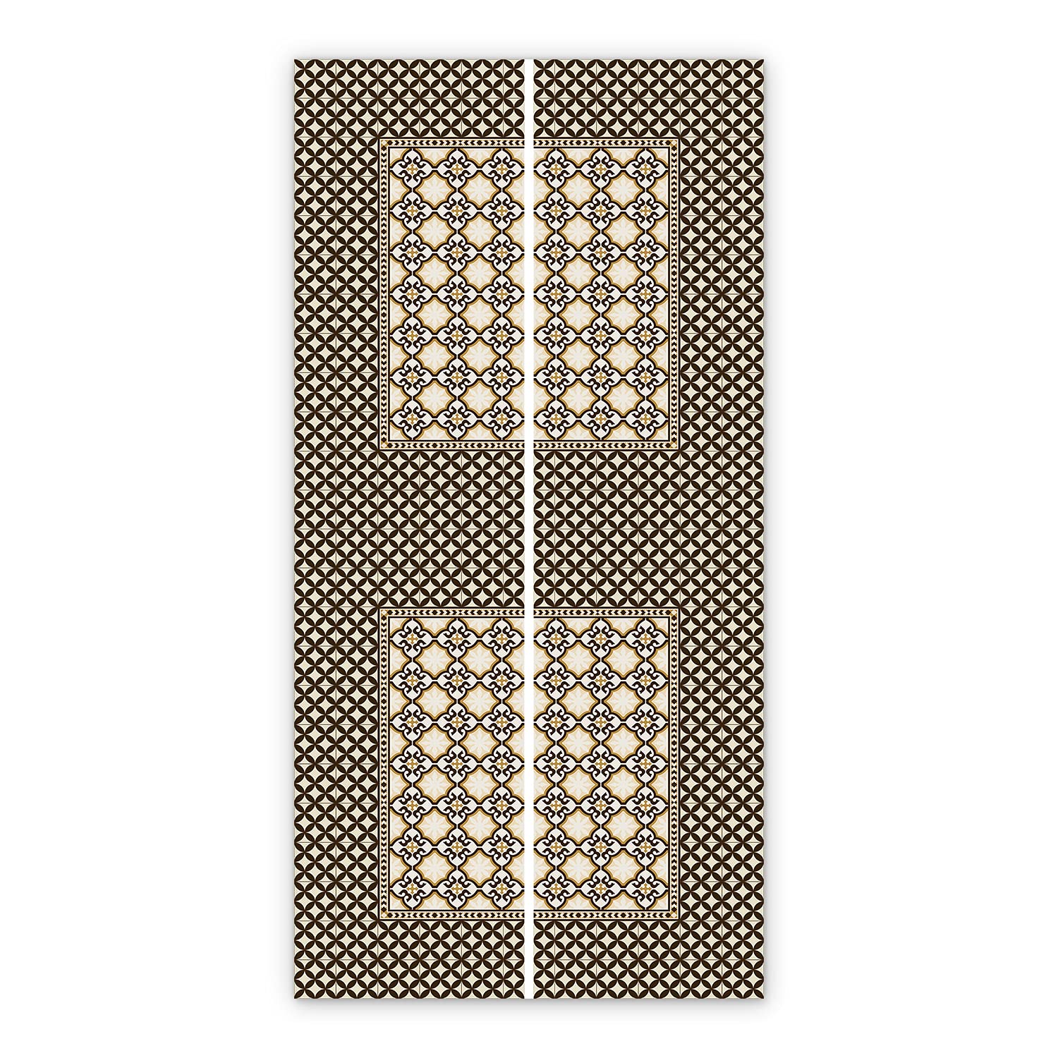 Tapis en vinyle PVC de cuisine 45x60cm lino imperméable motif abstraction moderne